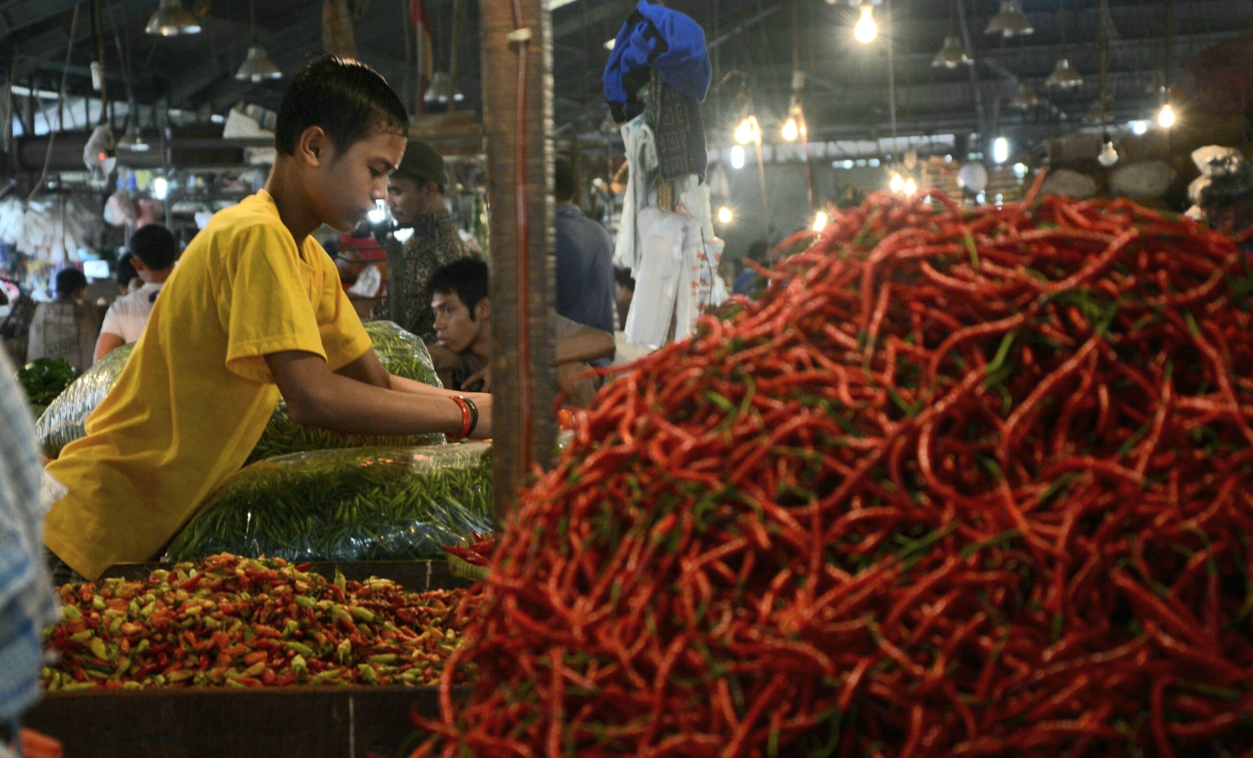 Harga cabai disejumlah pasar tradisional di Tangerang, Kamis (11/01/2023 mengalami trend penurunan harga cabai merah besar turun jadi Rp36.050 per kg, cabai merah keriting turun 2,7 persen jadi Rp39.700 per kg, cabai rawit hijau juga turun 1,81 persen jadi Rp48.750 per kg, cabai rawit merah turun 5,7 persen jadi Rp57.950 per kg