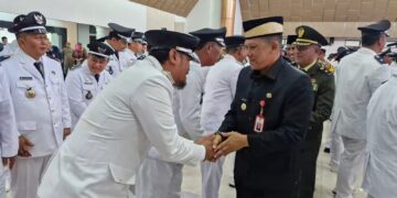 Masa jabatan Kepala Desa se-Kabupaten Tangerang dikukuhkan diperpanjang di GSG Puspemkab Tangerang.